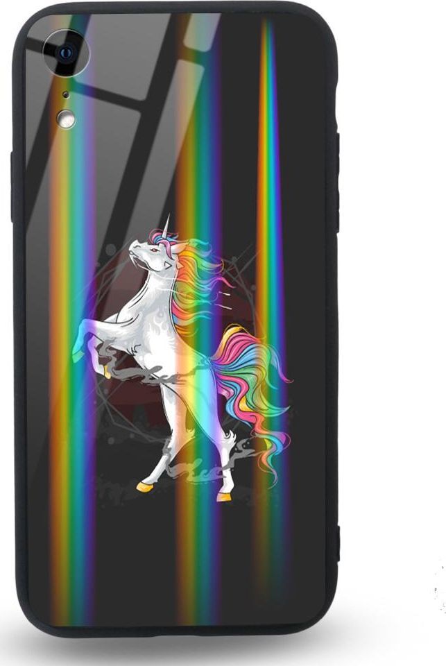 Mojworld Etui na Apple iPhone XR - Rainbow Case - Unicorn 1
