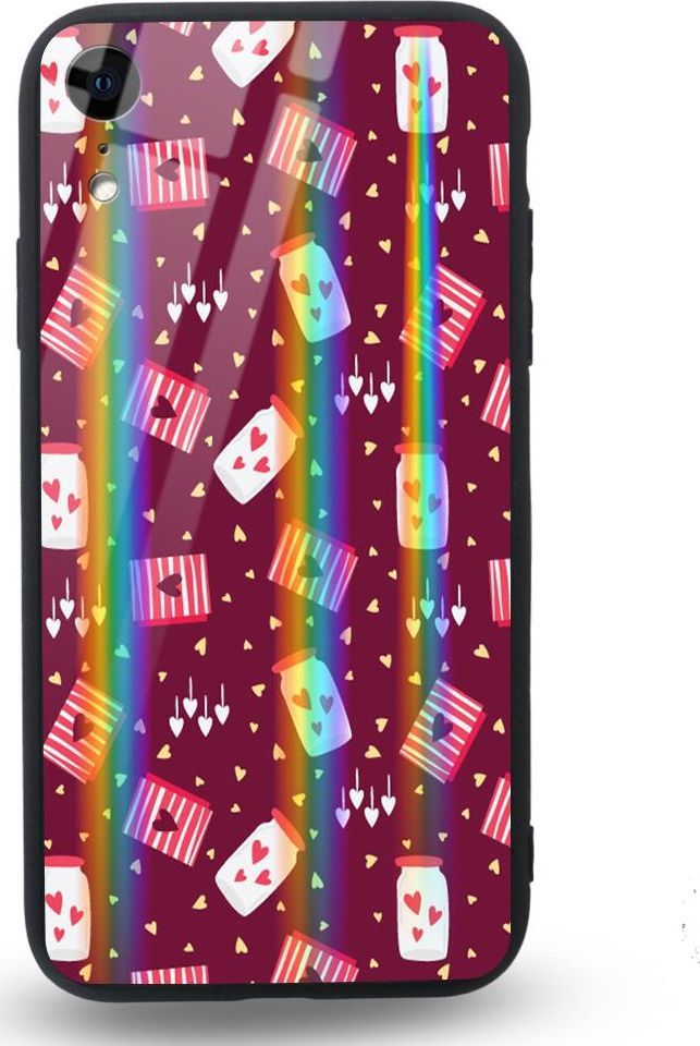 Mojworld Etui na Apple iPhone XR - Rainbow Case - Jar of love 1
