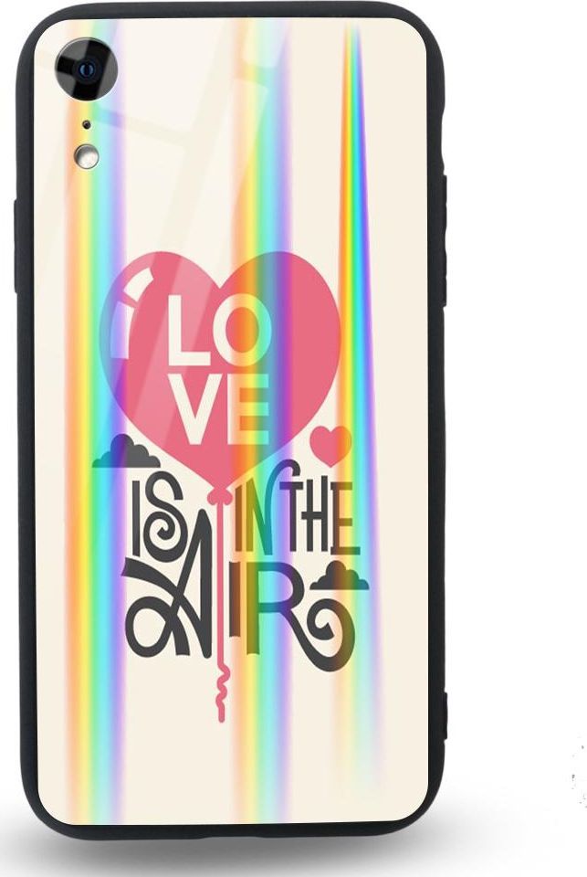 Mojworld Etui na Apple iPhone XR - Rainbow Case - Love is in the Air 1
