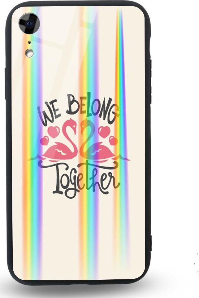 Mojworld Etui na Apple iPhone XR - Rainbow Case - We belong together 1