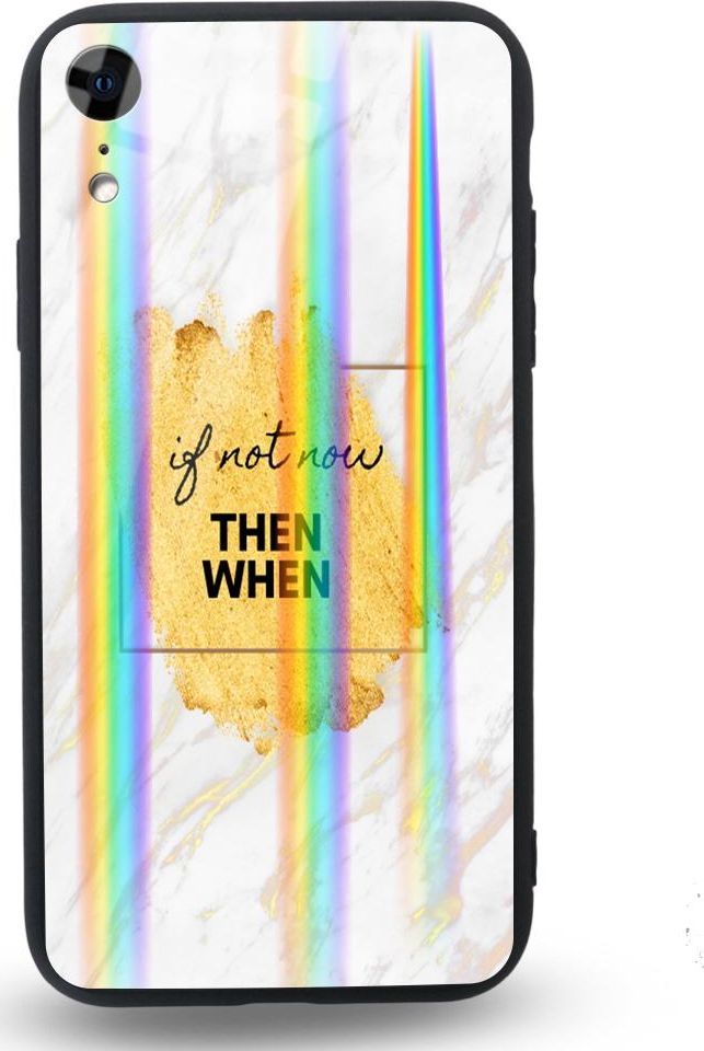 Mojworld Etui na Apple iPhone XR - Rainbow Case - If not now 1