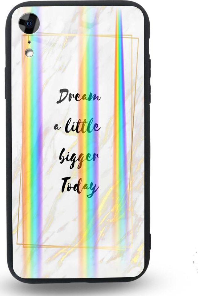 Mojworld Etui na Apple iPhone XR - Rainbow Case - Dream big today 1