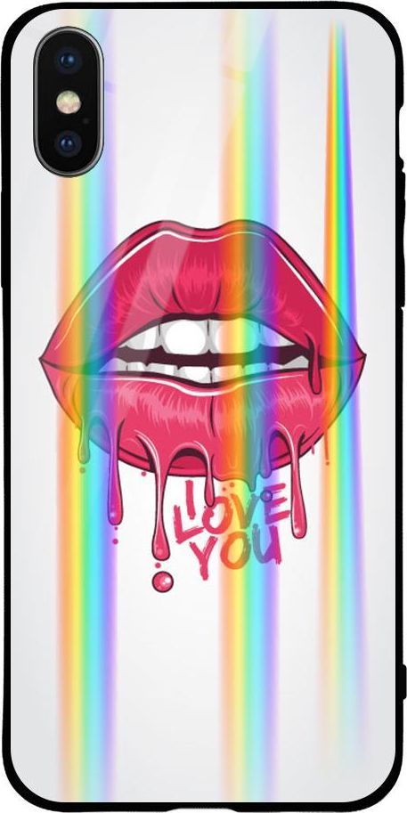 Mojworld Etui na Apple iPhone XS Max - Rainbow Case - Love You 1