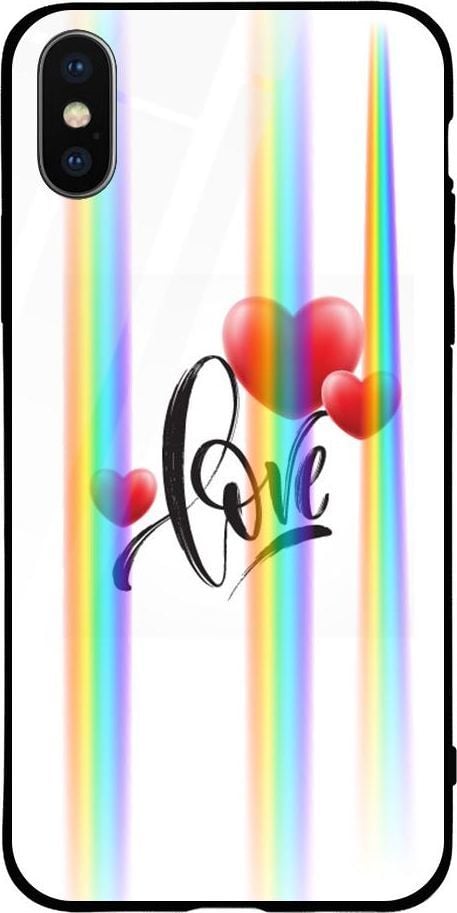 Mojworld Etui na Apple iPhone XS Max - Rainbow Case - Love 1