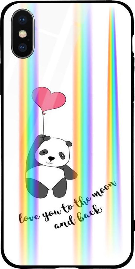 Mojworld Etui na Apple iPhone XS Max - Rainbow Case - Love You to the Moon and back 1