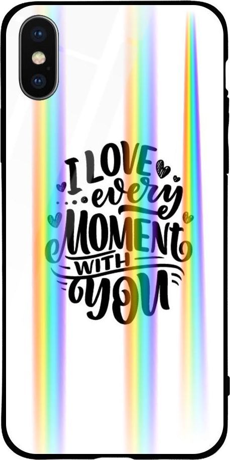 Mojworld Etui na Apple iPhone XS Max - Rainbow Case - I love every moment with You 1