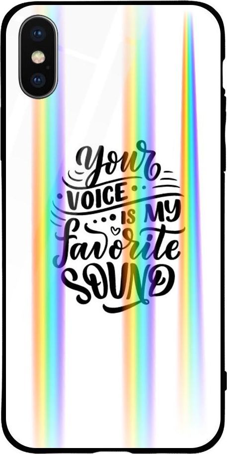 Mojworld Etui na Apple iPhone XS Max - Rainbow Case - Your voice is my favorite sound 1