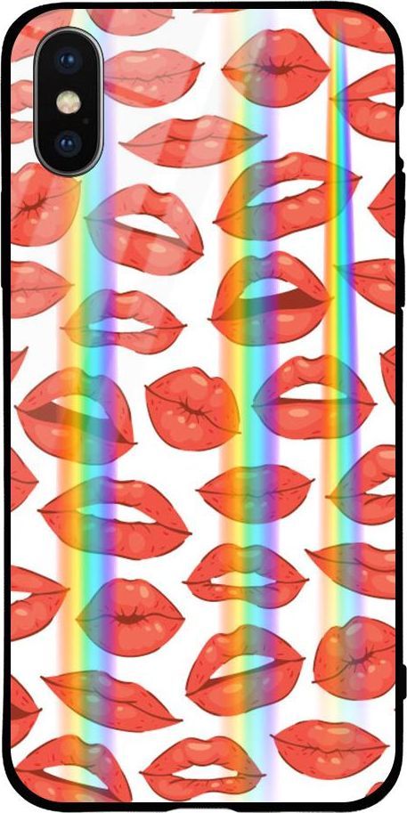 Mojworld Etui na Apple iPhone XS Max - Rainbow Case - Much Kiss 1