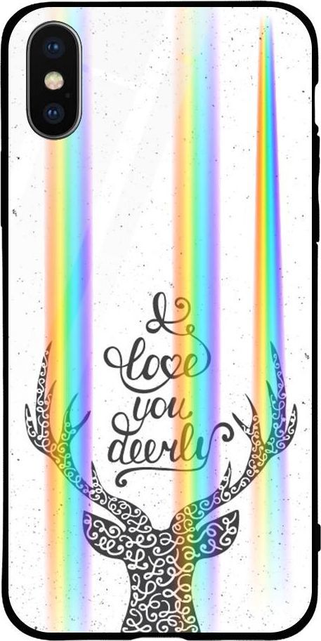 Mojworld Etui na Apple iPhone XS Max - Rainbow Case - Love You deerly 1
