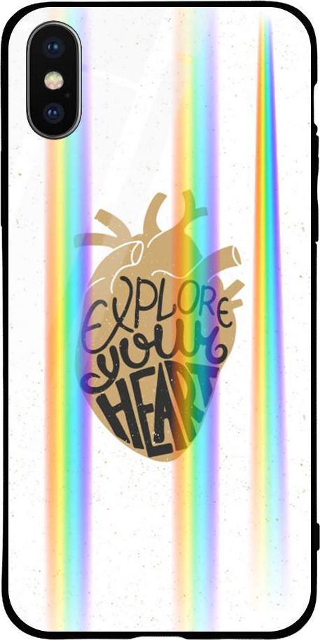 Mojworld Etui na Apple iPhone XS Max - Rainbow Case - Explore Your heart 1