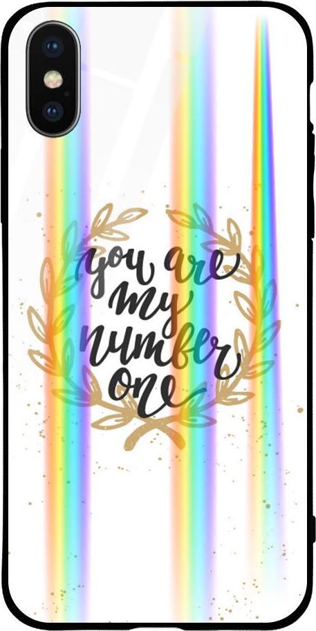 Mojworld Etui na Apple iPhone XS Max - Rainbow Case - U are my number 1 1