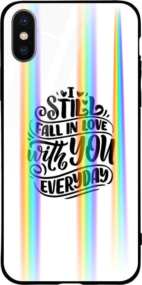 Mojworld Etui na Apple iPhone XS Max - Rainbow Case - I still fall in love with u everyday 1