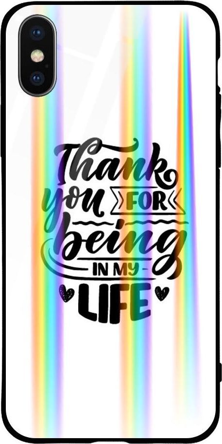 Mojworld Etui na Apple iPhone XS Max - Rainbow Case - Thank You for being my love 1