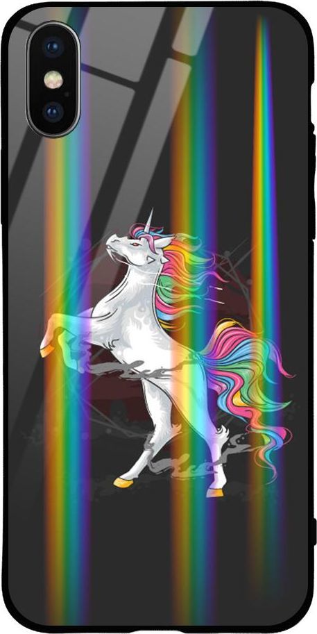 Mojworld Etui na Apple iPhone XS Max - Rainbow Case - Unicorn 1