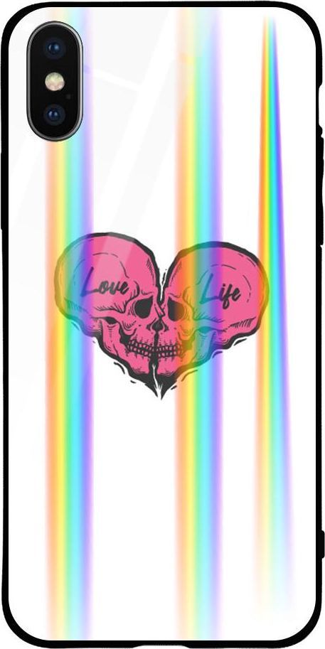 Mojworld Etui na Apple iPhone XS Max - Rainbow Case - Love life 1