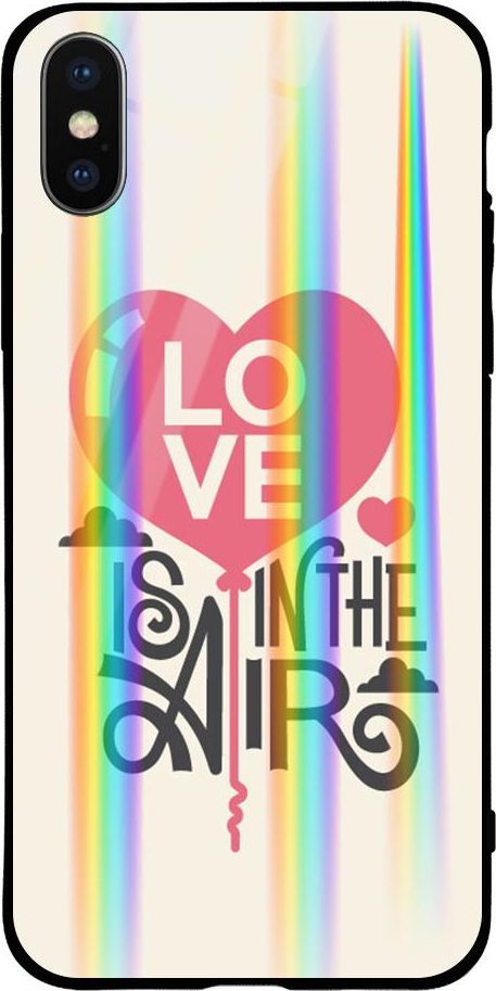 Mojworld Etui na Apple iPhone XS Max - Rainbow Case - Love is in the Air 1