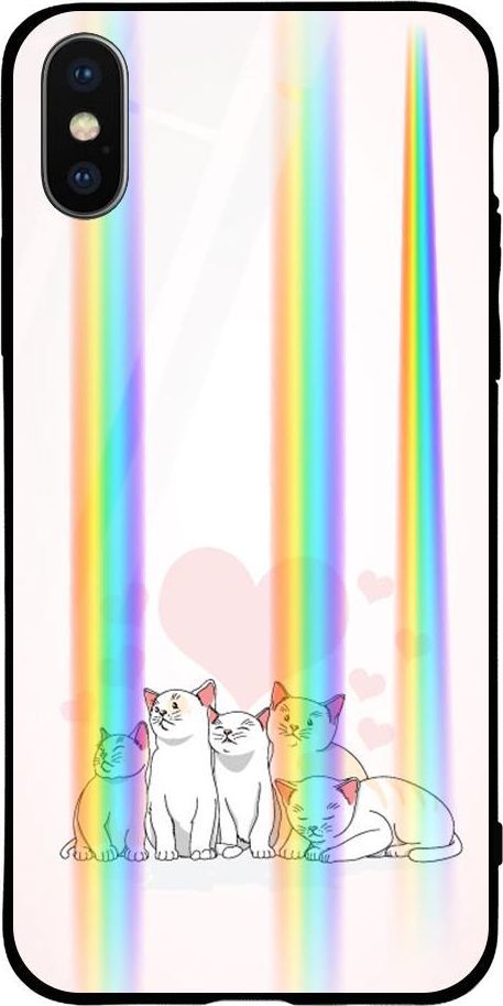 Mojworld Etui na Apple iPhone XS Max - Rainbow Case - Love from the cats 1