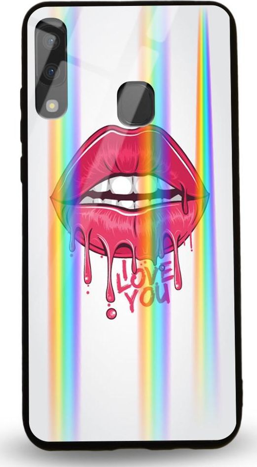 Mojworld Etui na Samsung A20E - Rainbow Case - Love You 1