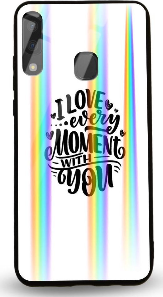Mojworld Etui na Samsung A20E - Rainbow Case - I love every moment with You 1