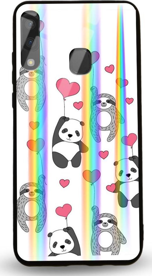 Mojworld Etui na Samsung A20E - Rainbow Case - Love Panda 1