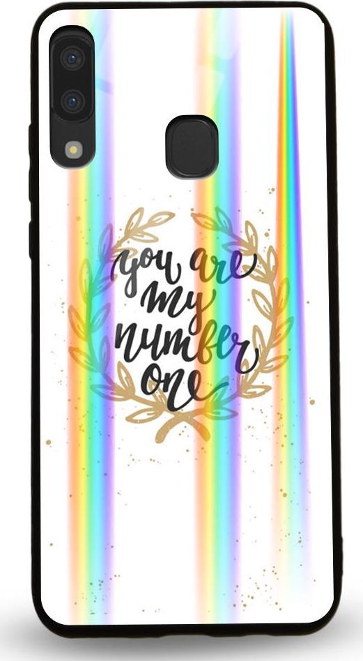 Mojworld Etui na Samsung A20E - Rainbow Case - U are my number 1 1
