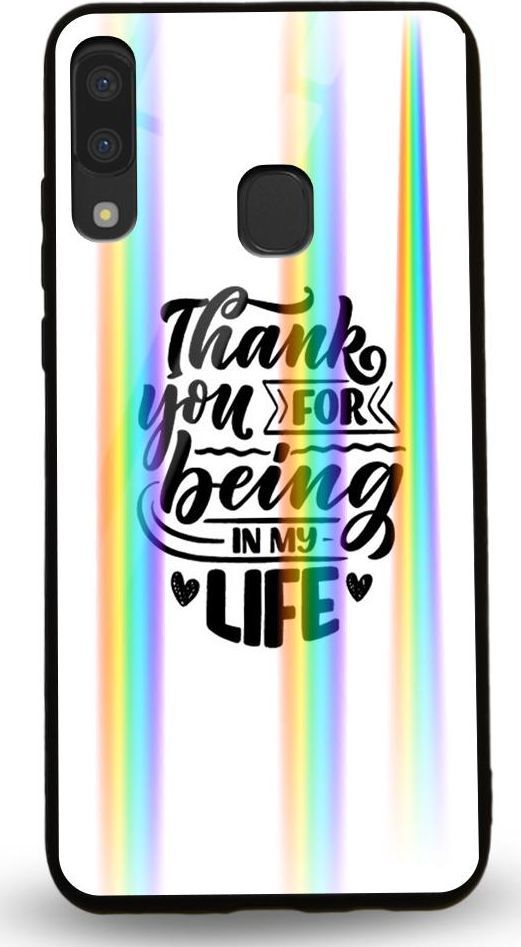Mojworld Etui na Samsung A20E - Rainbow Case - Thank You for being my love 1