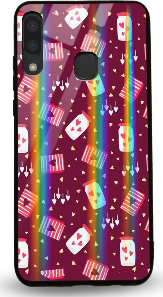 Mojworld Etui na Samsung A20E - Rainbow Case - Jar of love 1