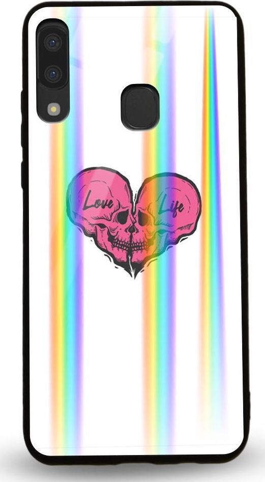 Mojworld Etui na Samsung A20E - Rainbow Case - Love life 1