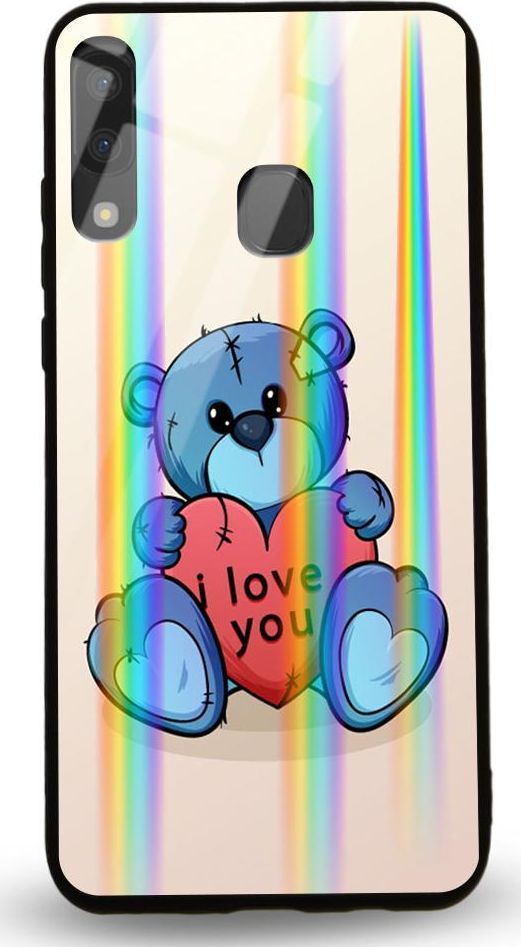 Mojworld Etui na Samsung A20E - Rainbow Case - I love You Bear 1