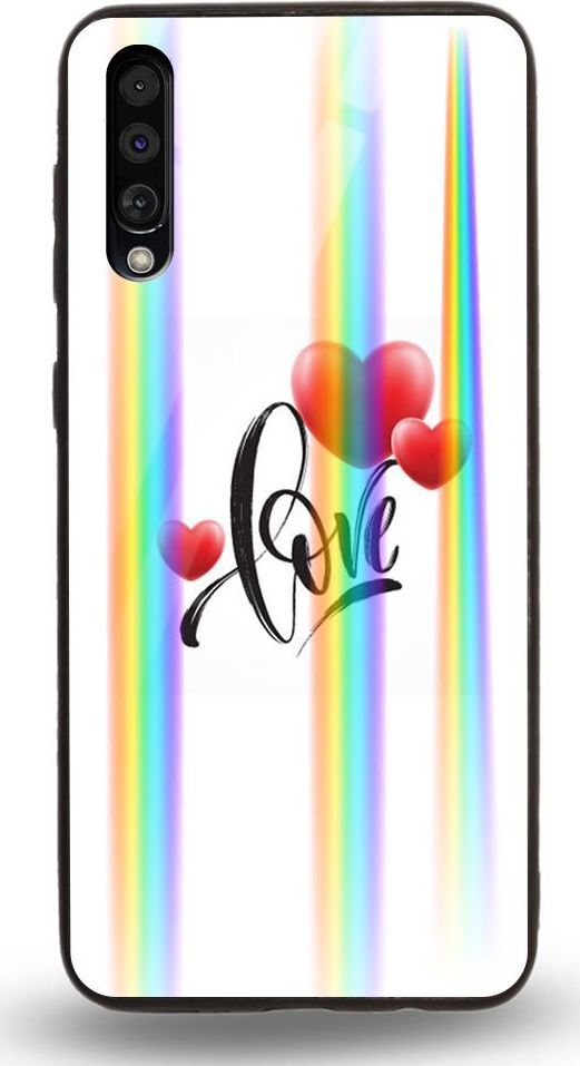 Mojworld Etui na Samsung A50 - Rainbow Case - Love 1