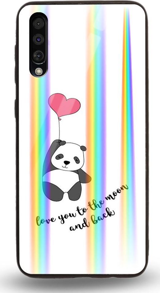 Mojworld Etui na Samsung A50 - Rainbow Case - Love You to the Moon and back 1