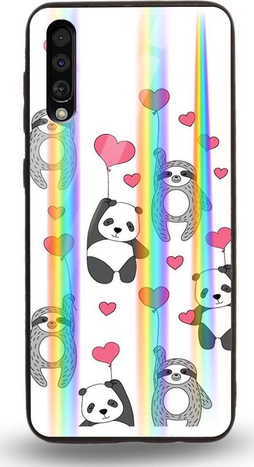 Mojworld Etui na Samsung A50 - Rainbow Case - Love Panda 1