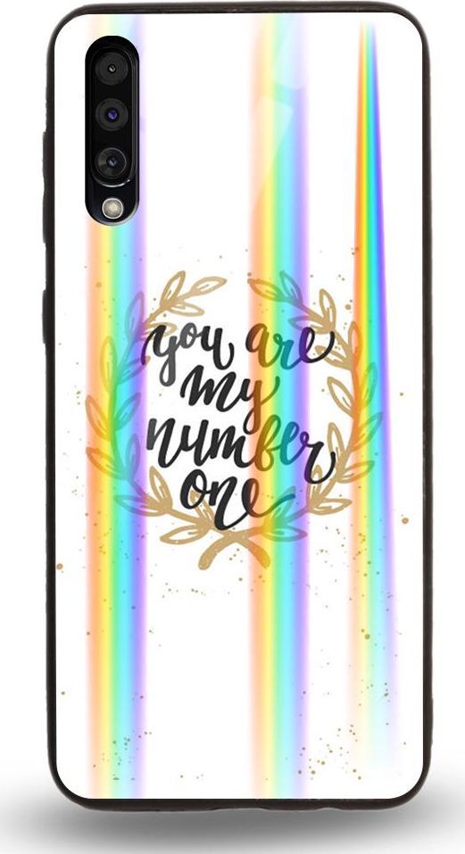 Mojworld Etui na Samsung A50 - Rainbow Case - U are my number 1 1