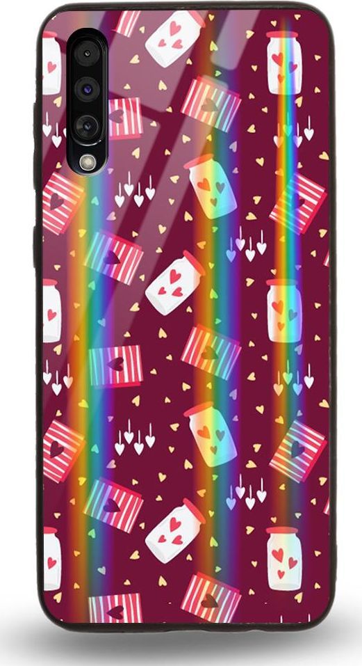 Mojworld Etui na Samsung A50 - Rainbow Case - Jar of love 1