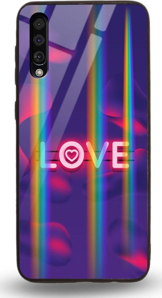 Mojworld Etui na Samsung A50 - Rainbow Case - Neon love 1