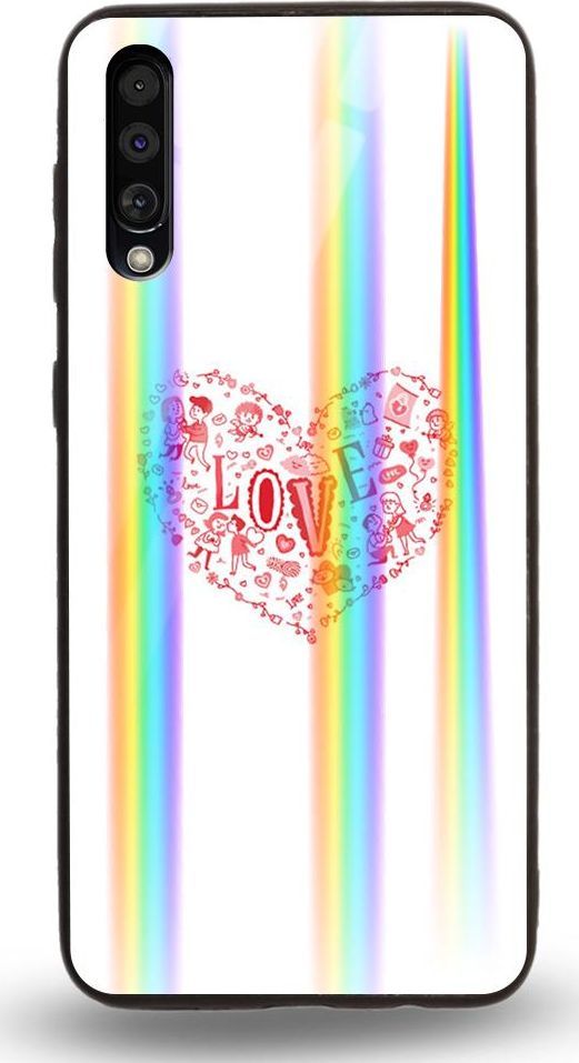 Mojworld Etui na Samsung A50 - Rainbow Case - Heart of love 1