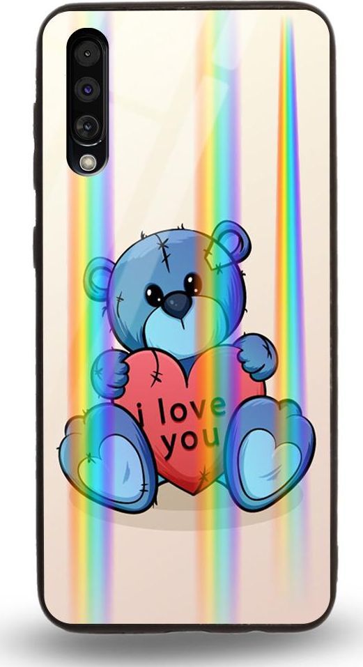 Mojworld Etui na Samsung A50 - Rainbow Case - I love You Bear 1