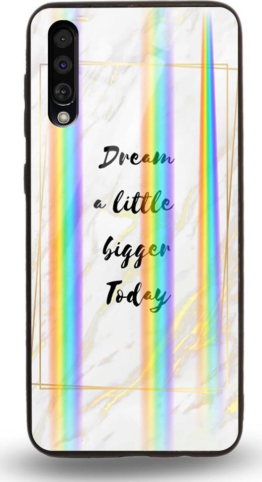 Mojworld Etui na Samsung A50 - Rainbow Case - Dream big today 1