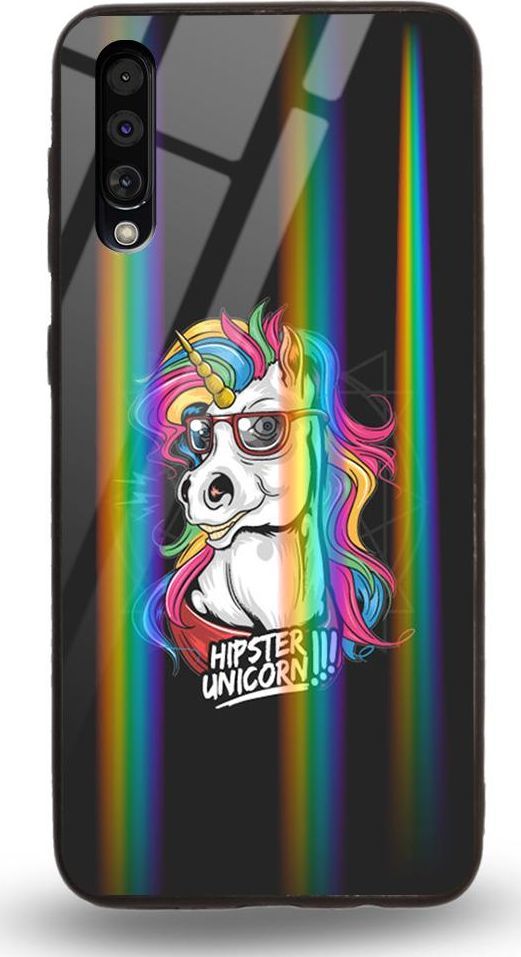 Mojworld Etui na Samsung A70 - Rainbow Case - Hipster Unicorn 1