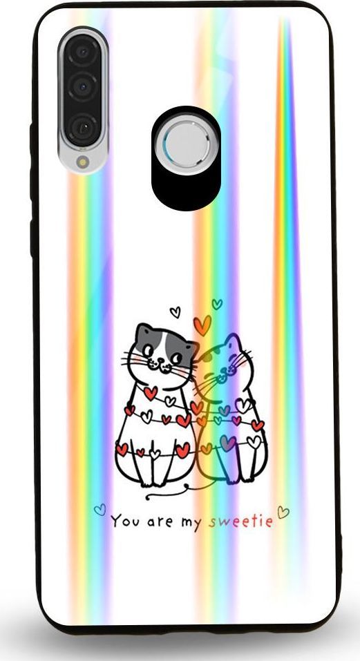 Mojworld Etui na Huawei P30 Lite - Rainbow Case - You are my Sweetie 1