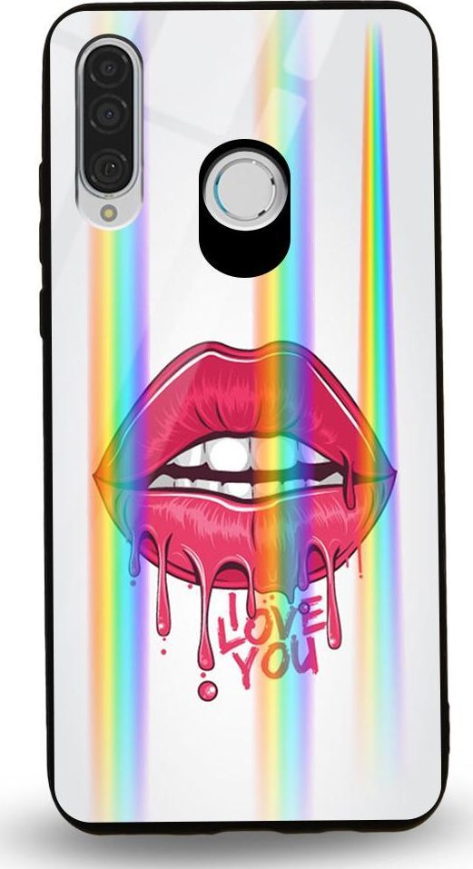 Mojworld Etui na Huawei P30 Lite - Rainbow Case - Love You 1