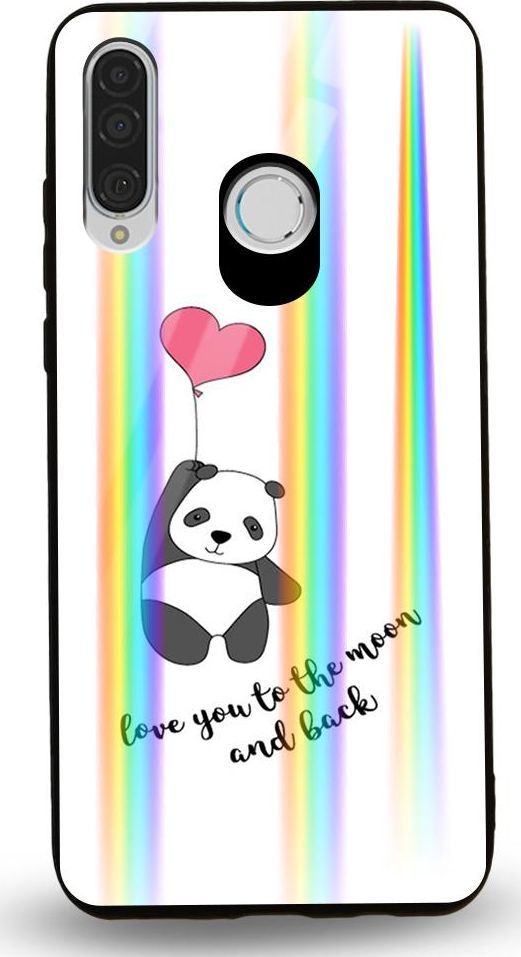 Mojworld Etui na Huawei P30 Lite - Rainbow Case - Love You to the Moon and back 1