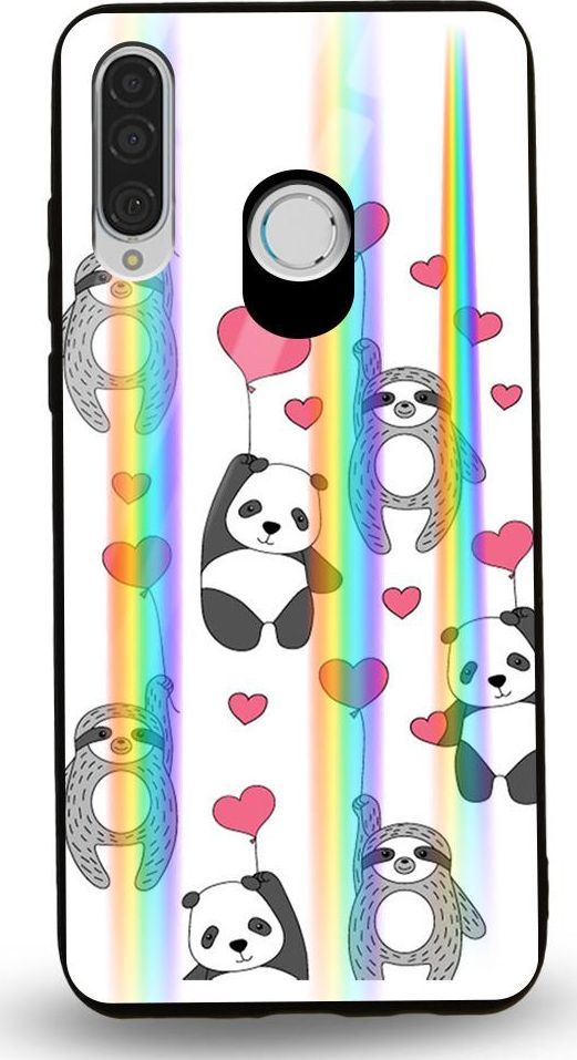 Mojworld Etui na Huawei P30 Lite - Rainbow Case - Love Panda 1