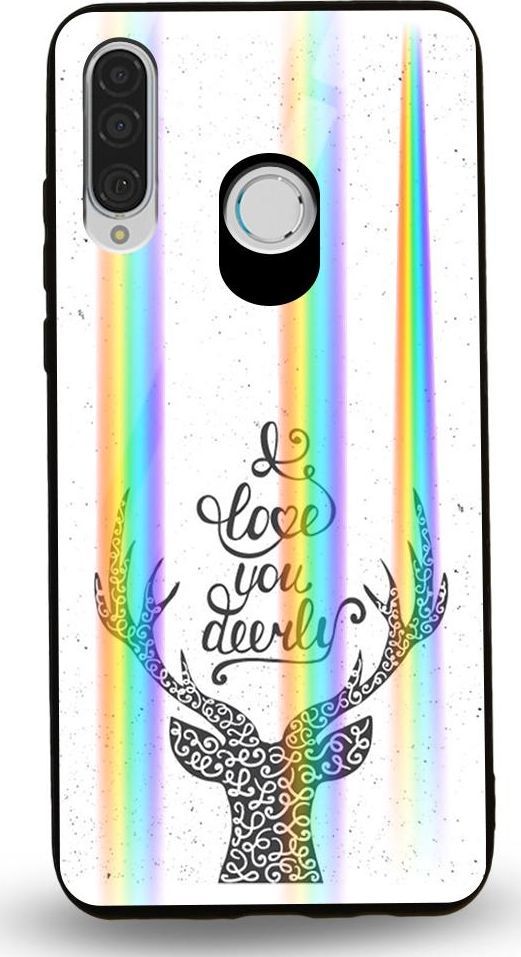 Mojworld Etui na Huawei P30 Lite - Rainbow Case - Love You deerly 1