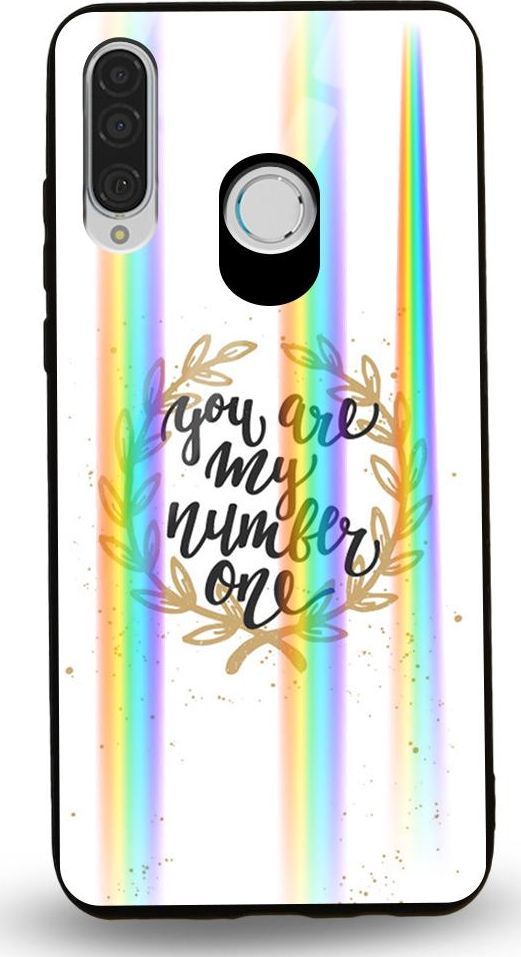 Mojworld Etui na Huawei P30 Lite - Rainbow Case - U are my number 1 1