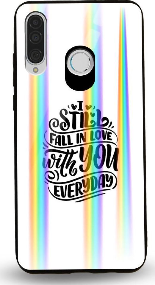 Mojworld Etui na Huawei P30 Lite - Rainbow Case - I still fall in love with u everyday 1