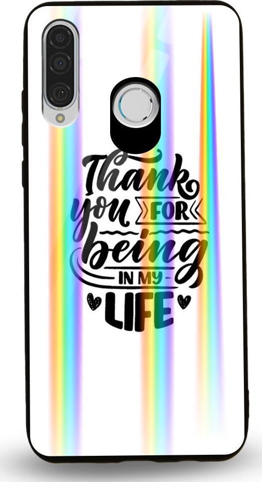 Mojworld Etui na Huawei P30 Lite - Rainbow Case - Thank You for being my love 1