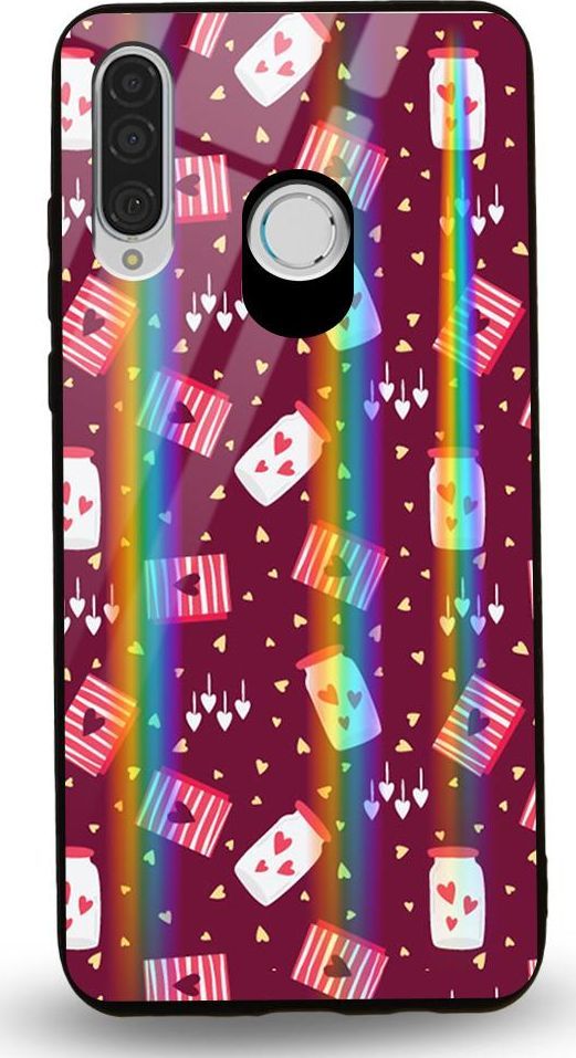 Mojworld Etui na Huawei P30 Lite - Rainbow Case - Jar of love 1
