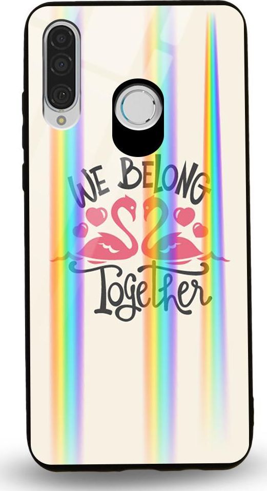 Mojworld Etui na Huawei P30 Lite - Rainbow Case - We belong together 1