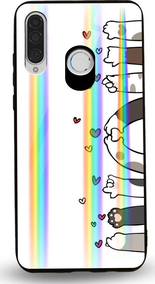 Mojworld Etui na Huawei P30 Lite - Rainbow Case - Cat's love feet 1